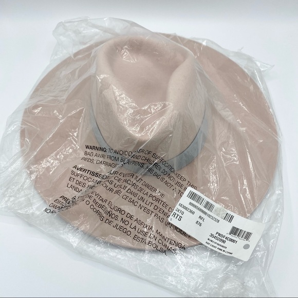 Rag & Bone Light Pink Wide Brim Felted Wool Fedora Size Medium main image 11